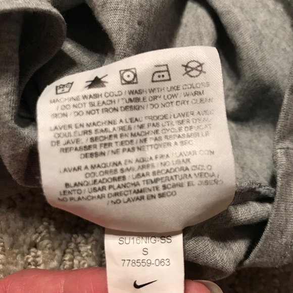 Nike Women’s Seattle Seahawks Just Do It T-Shirt In Heather Grey, Size Small - Picture 10 of 10